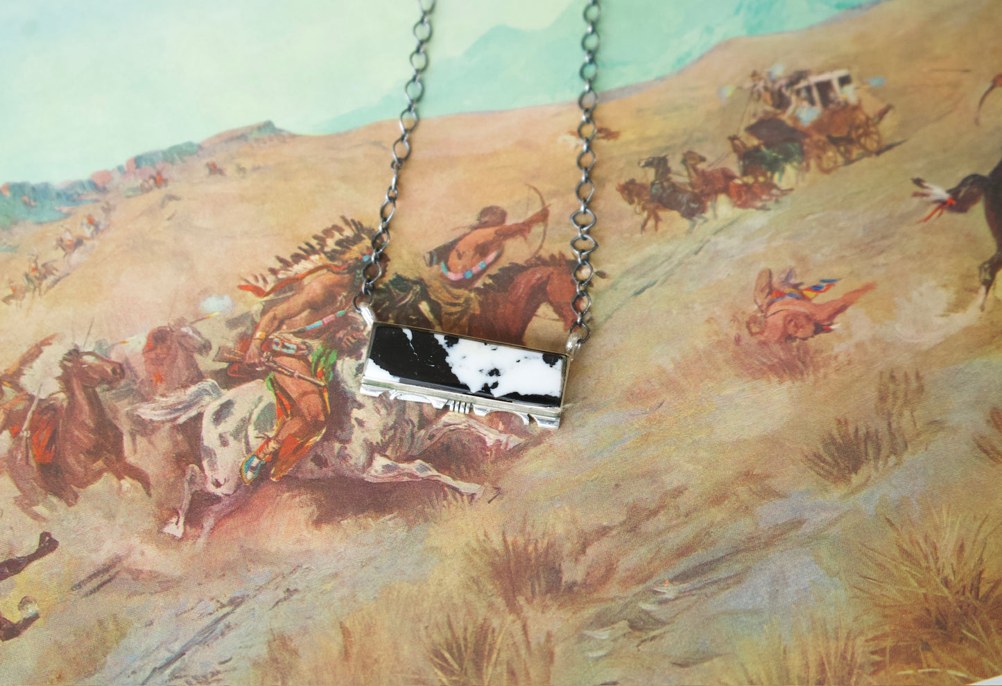 White Buffalo Bar Necklaces