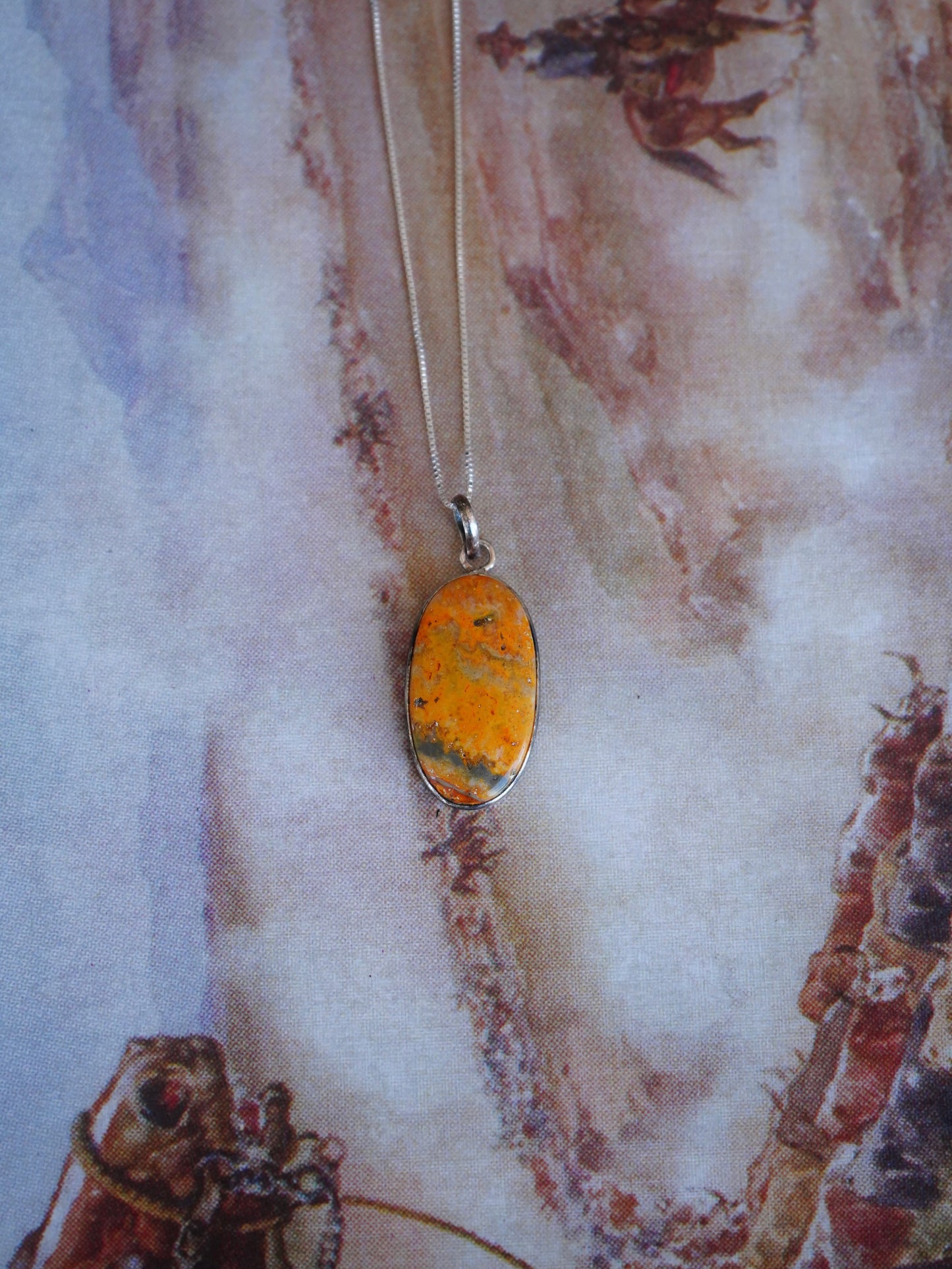 Oval Bumblebee Jasper Pendant