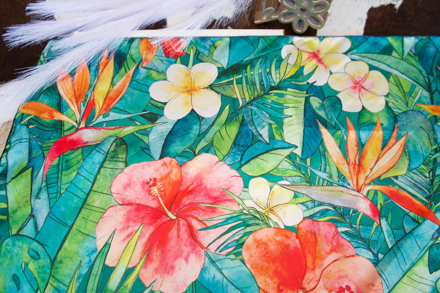 Mosaic Hawaiian Floral Wild Rag