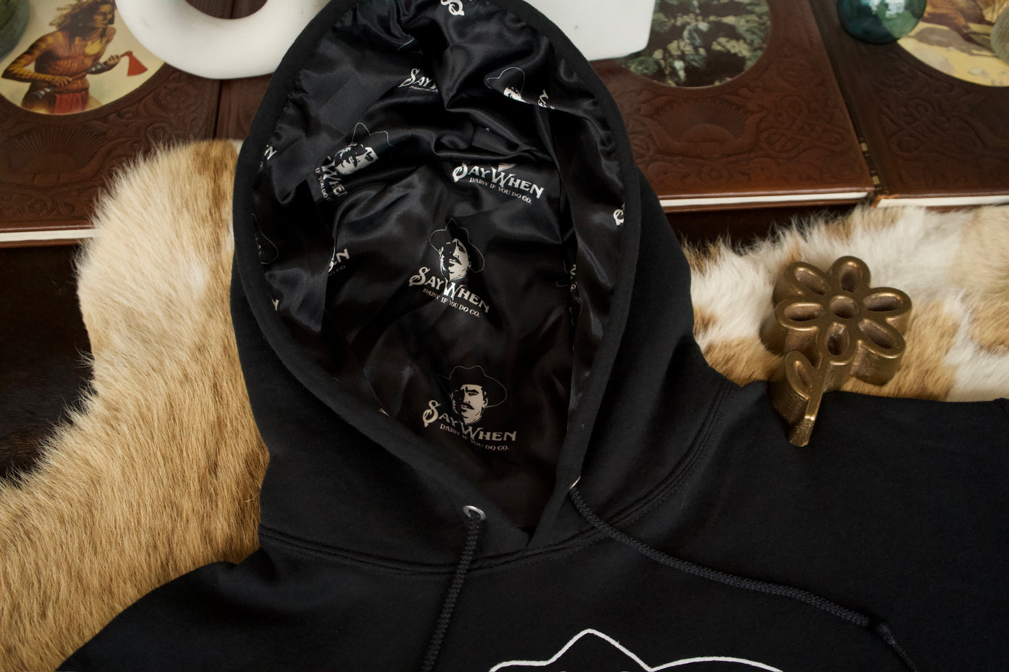 Say When Satin Lined Hooded Sweatshirts