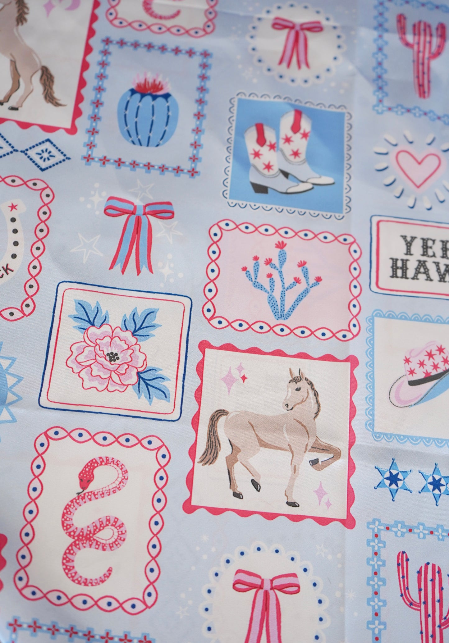 Pastel Cowgal Stamps Wild Rag