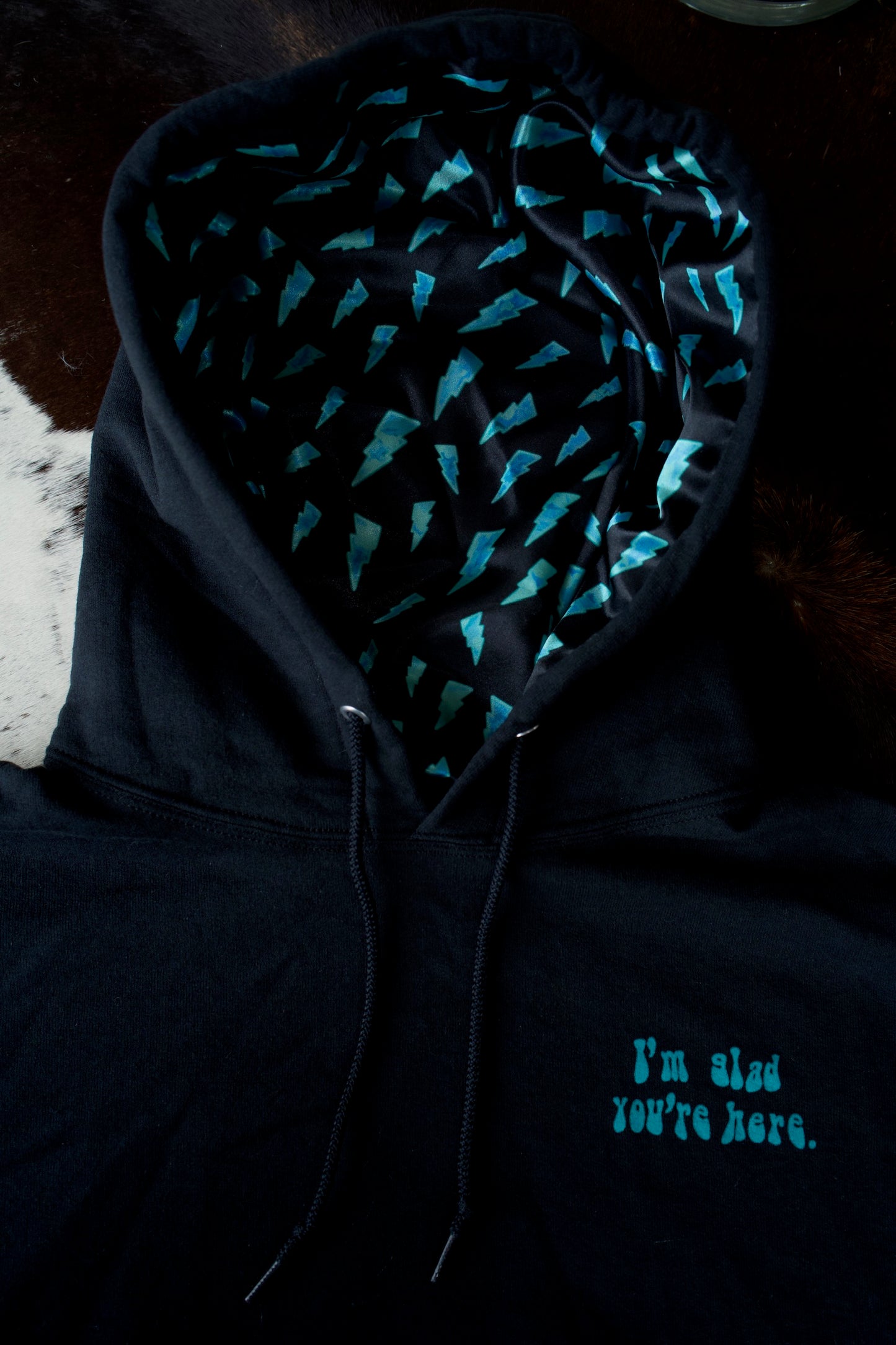 Glad You’re Here Satin Lined Hoodies