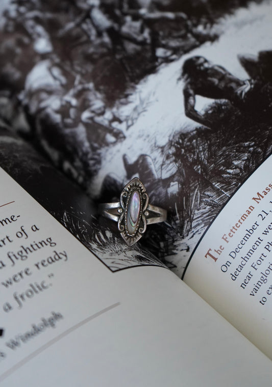 Vintage MOP Oval Ring - Sz 8.75