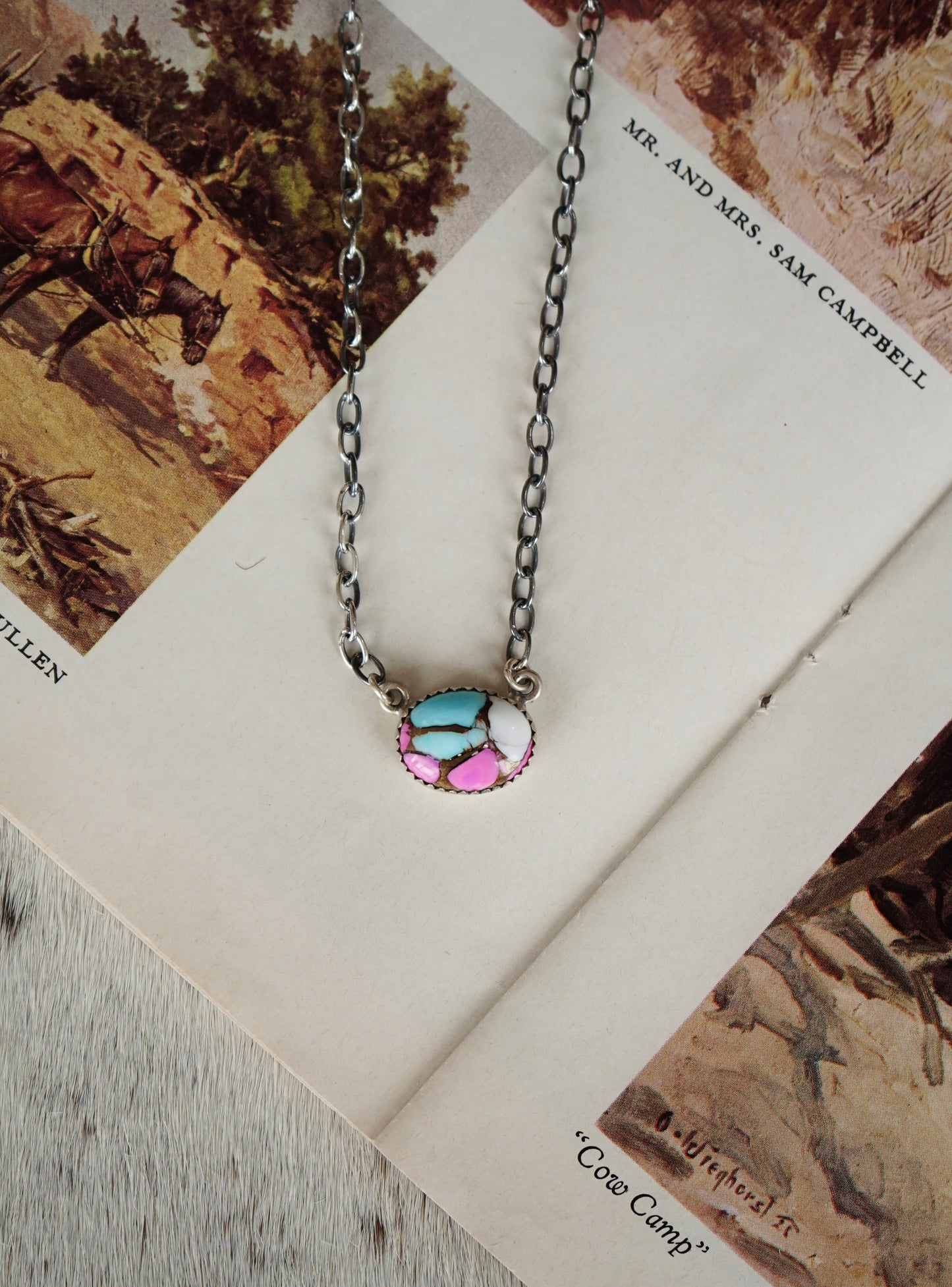 Cotton Candy Nugget Necklace