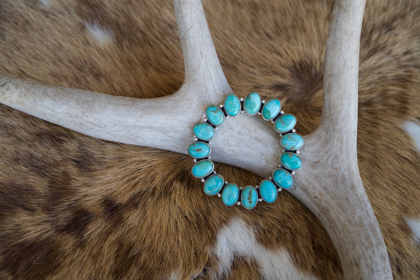 Round Turquoise Belt Buckle