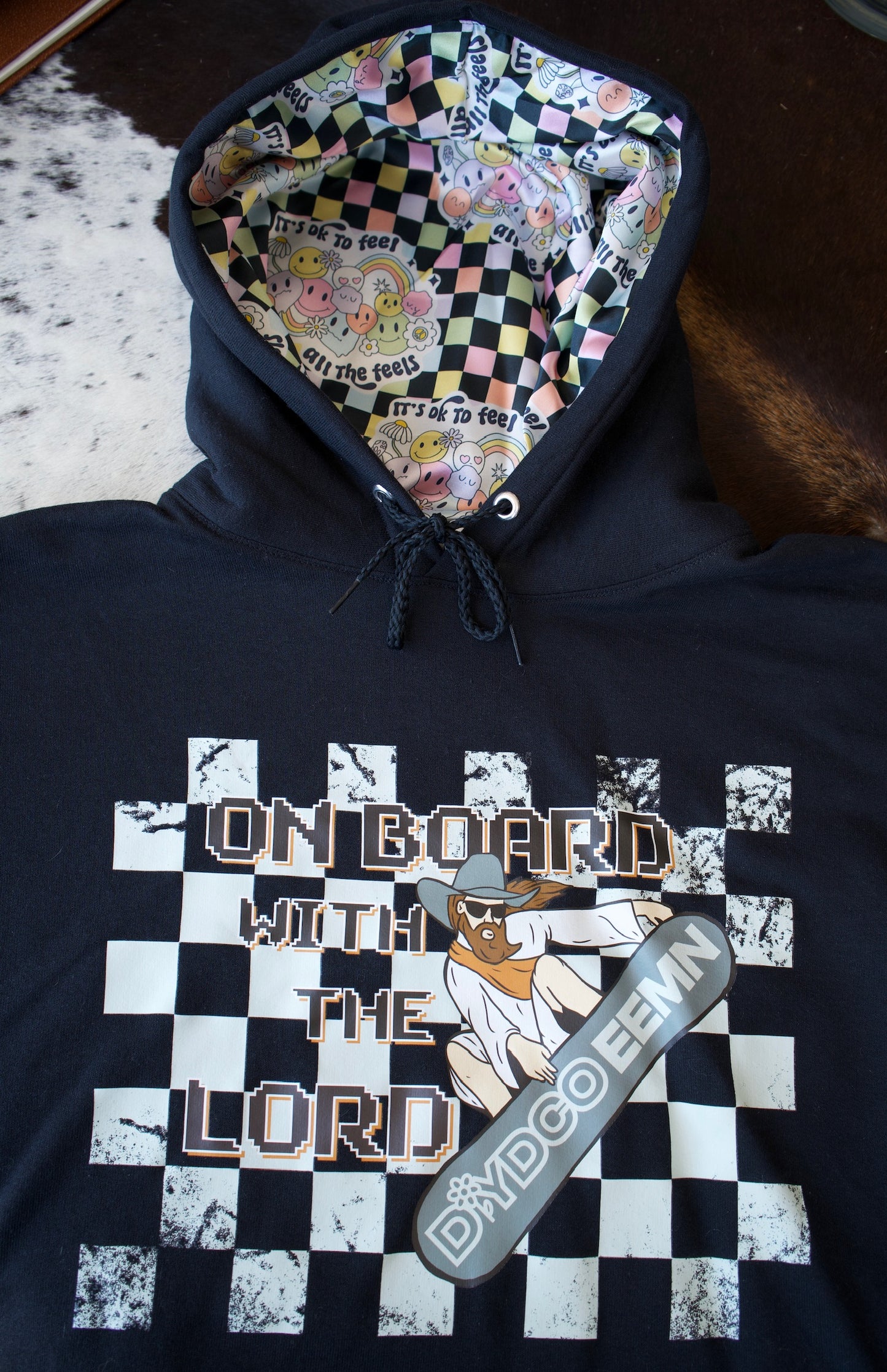 On Board With The Lord Satin Lined Hoodies