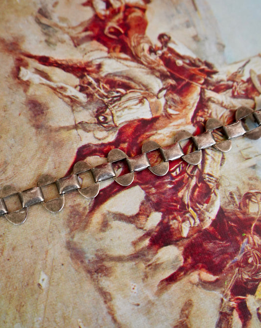 Vintage Chain Link Bracelet - Stamped Solid Copper