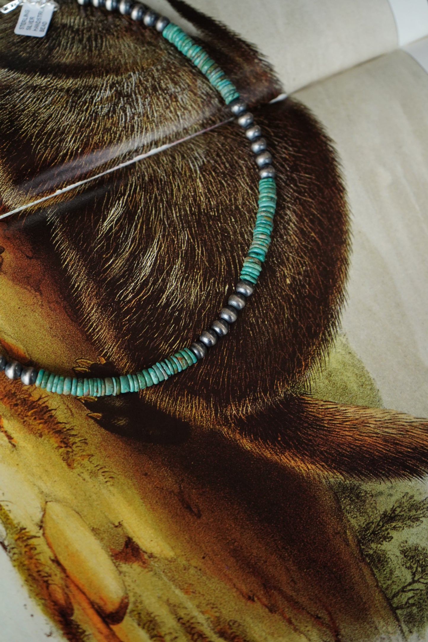 Navajo Pearl w/ Turquoise Chips Necklaces