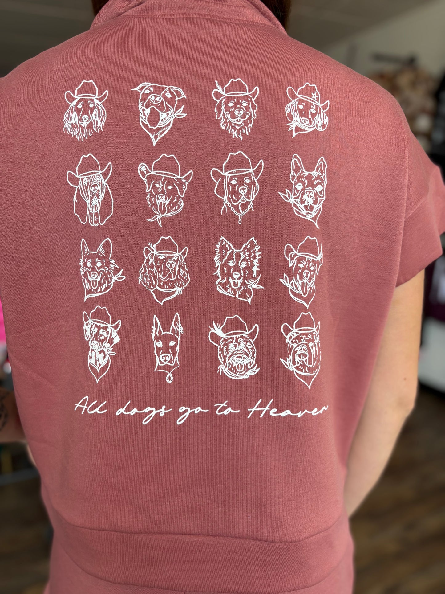 All Dogs - Rose Scuba High Neck 1/2 Zip Top & Dolphin Shorts Set