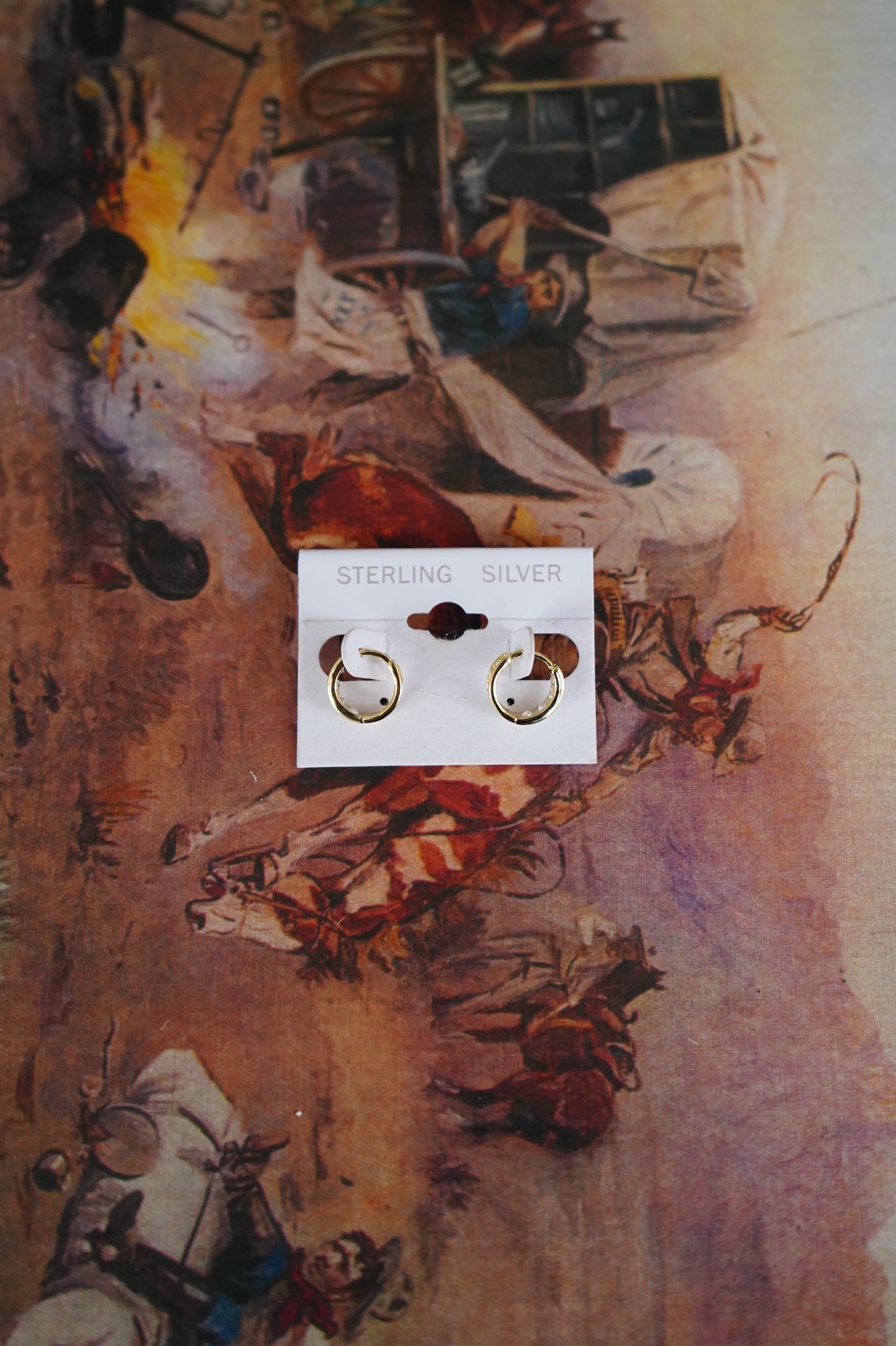 Gold & CZ Hoop Earrings