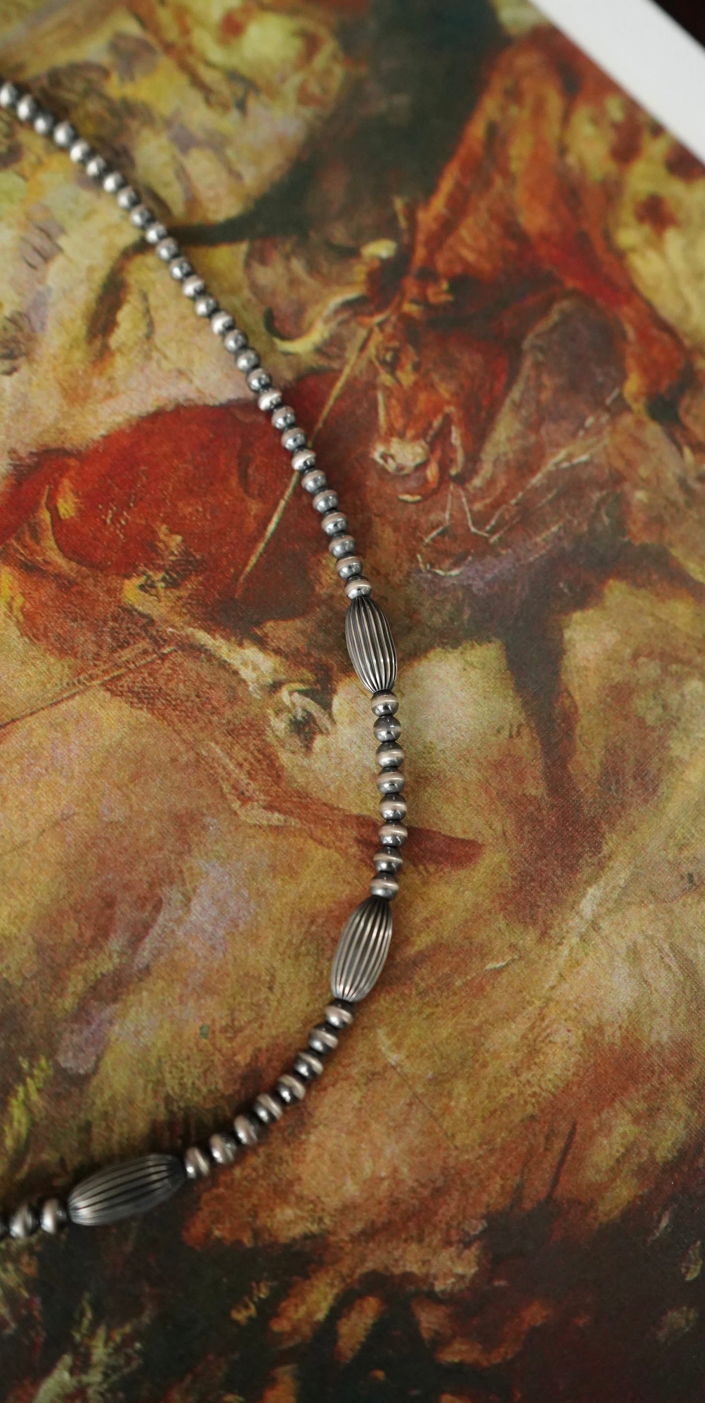 Sterling Silver Textured Torpedo Necklaces