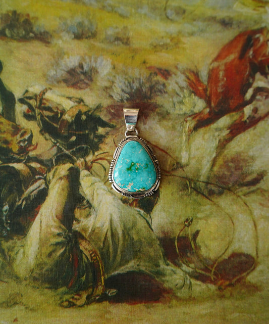 Norvin Johnson Sonoran Gold Turquoise Pendant