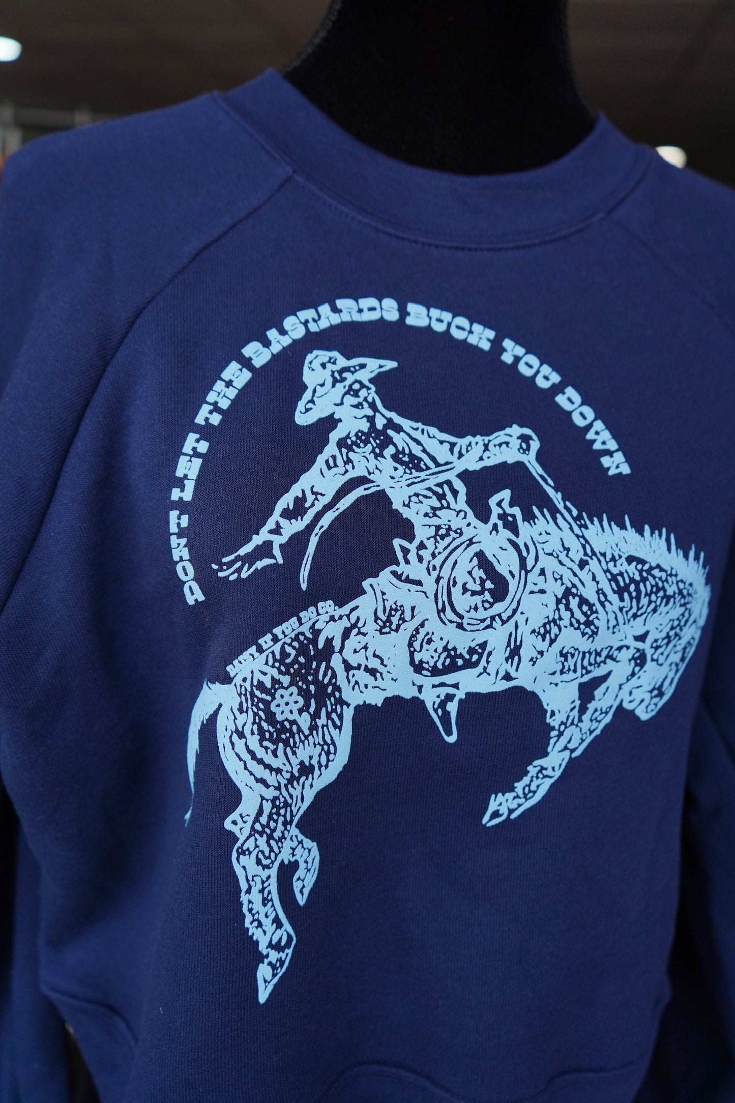 Navy Bucked Down - Bella & Canvas - Cropped Crewneck