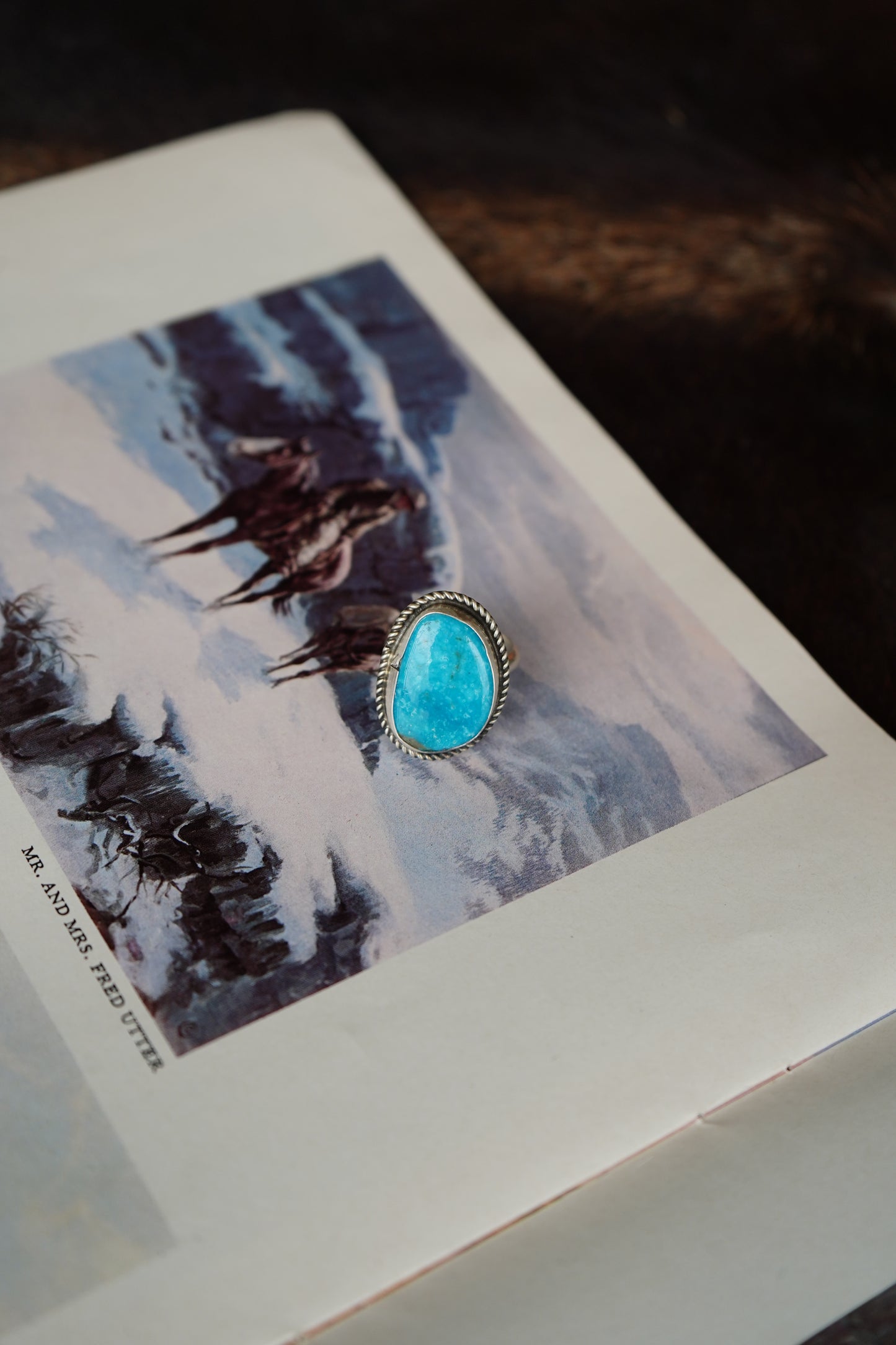 Donovan Nez Turquoise Ring - Adj