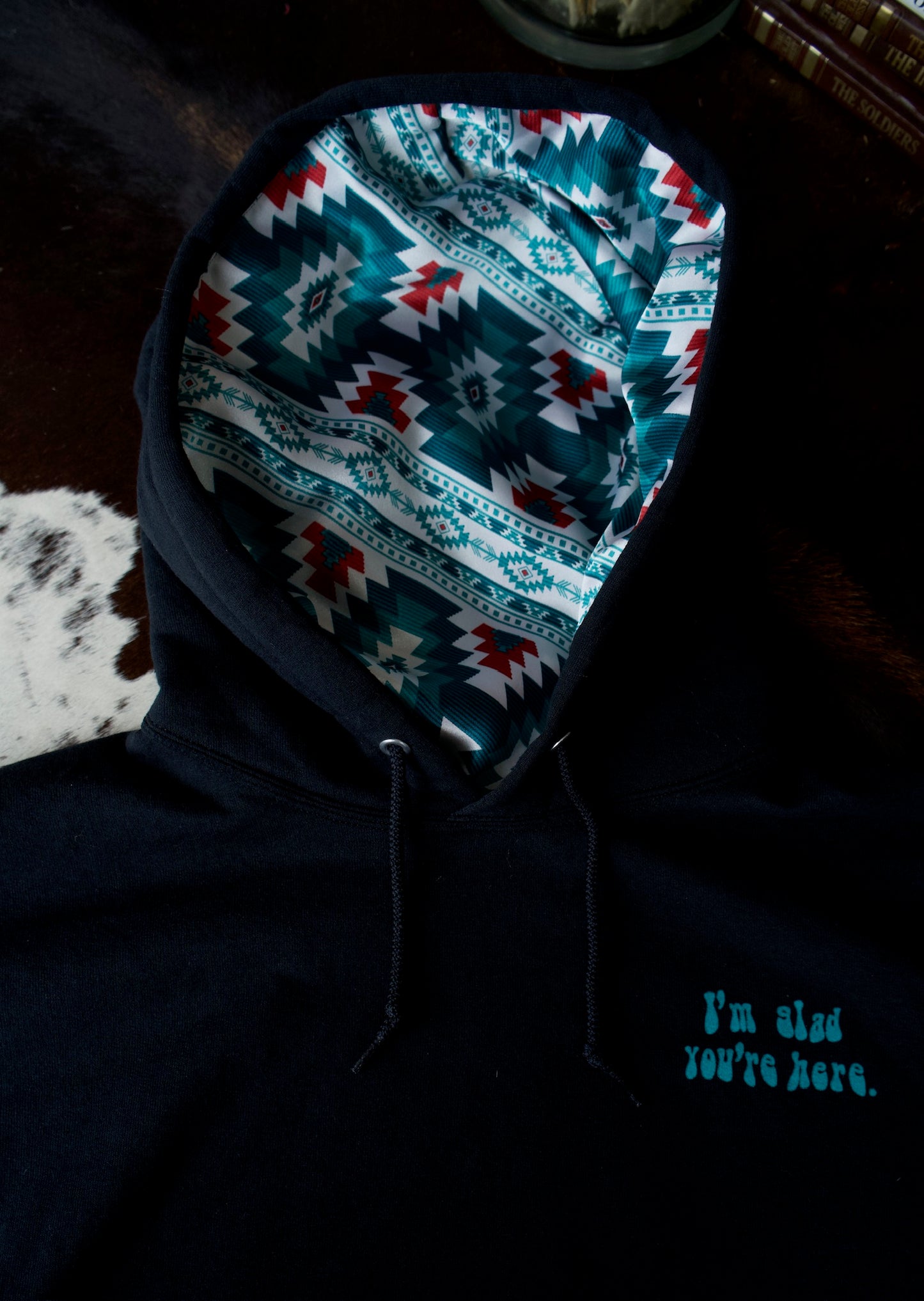 Glad You’re Here Satin Lined Hoodies