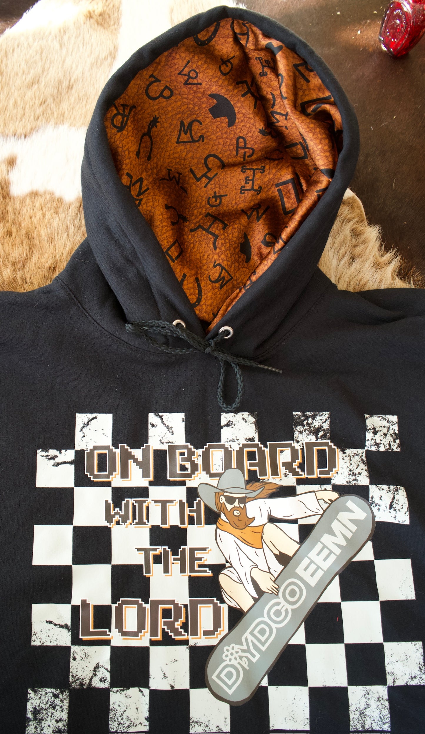 On Board With The Lord Satin Lined Hoodies