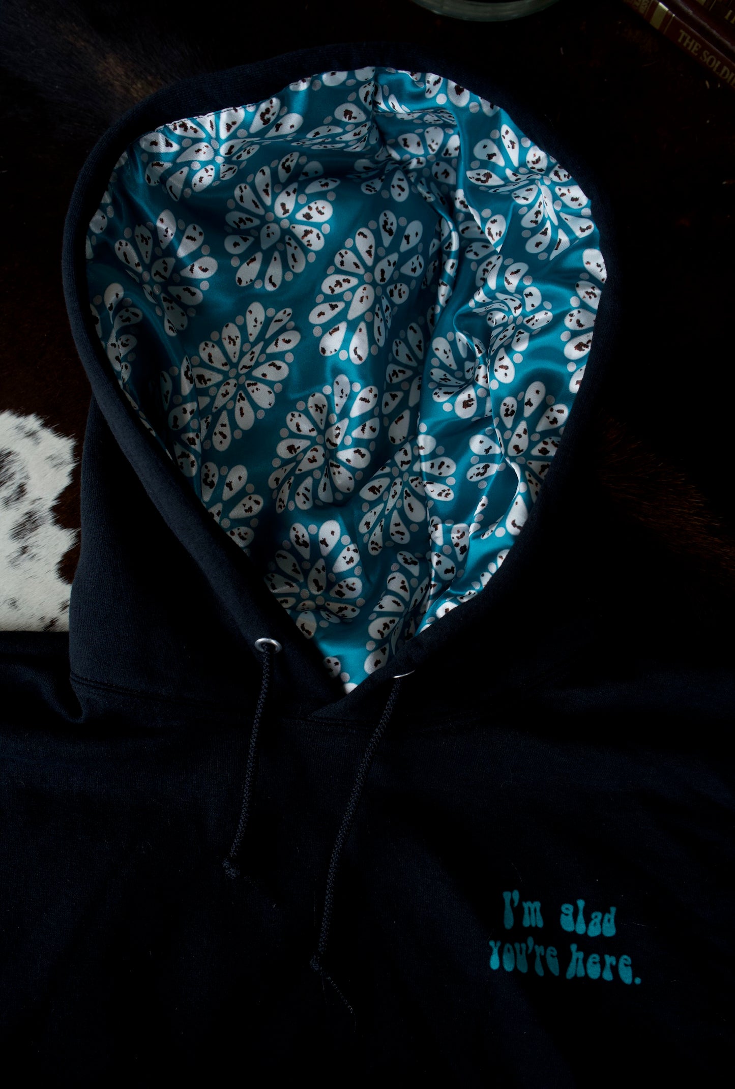 Glad You’re Here Satin Lined Hoodies
