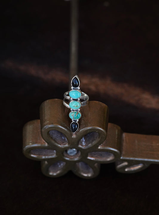 5 Stone Turquoise Rings