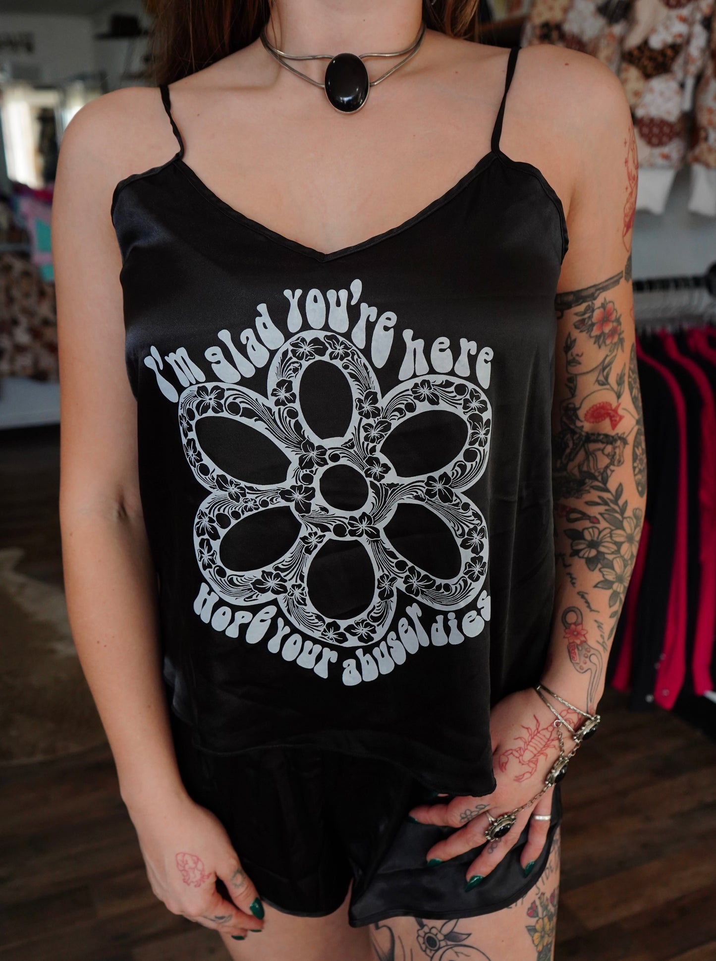 Daisy Hope - Satin Two Piece Cami Shorts Set