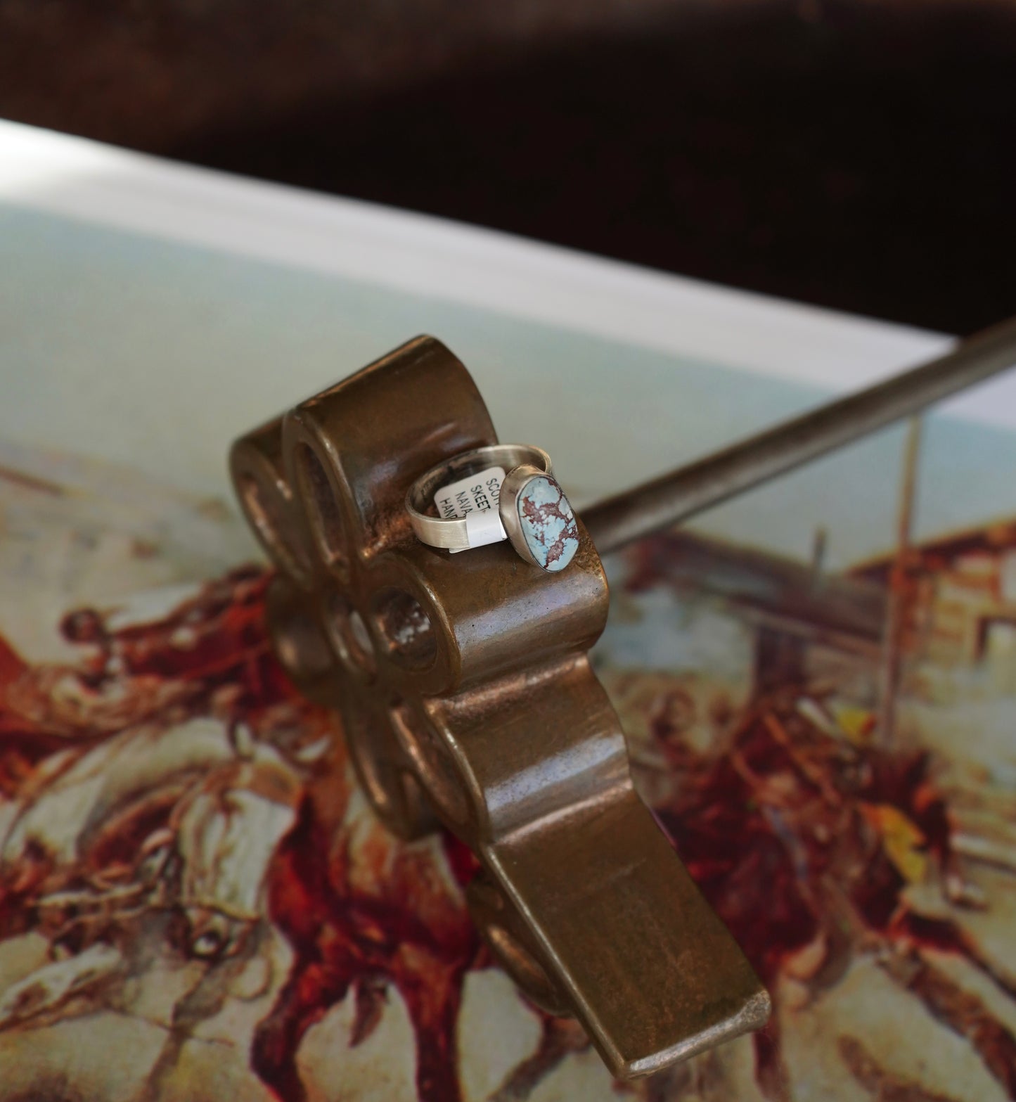 Scott Skeets Golden Hills Ring - Adj