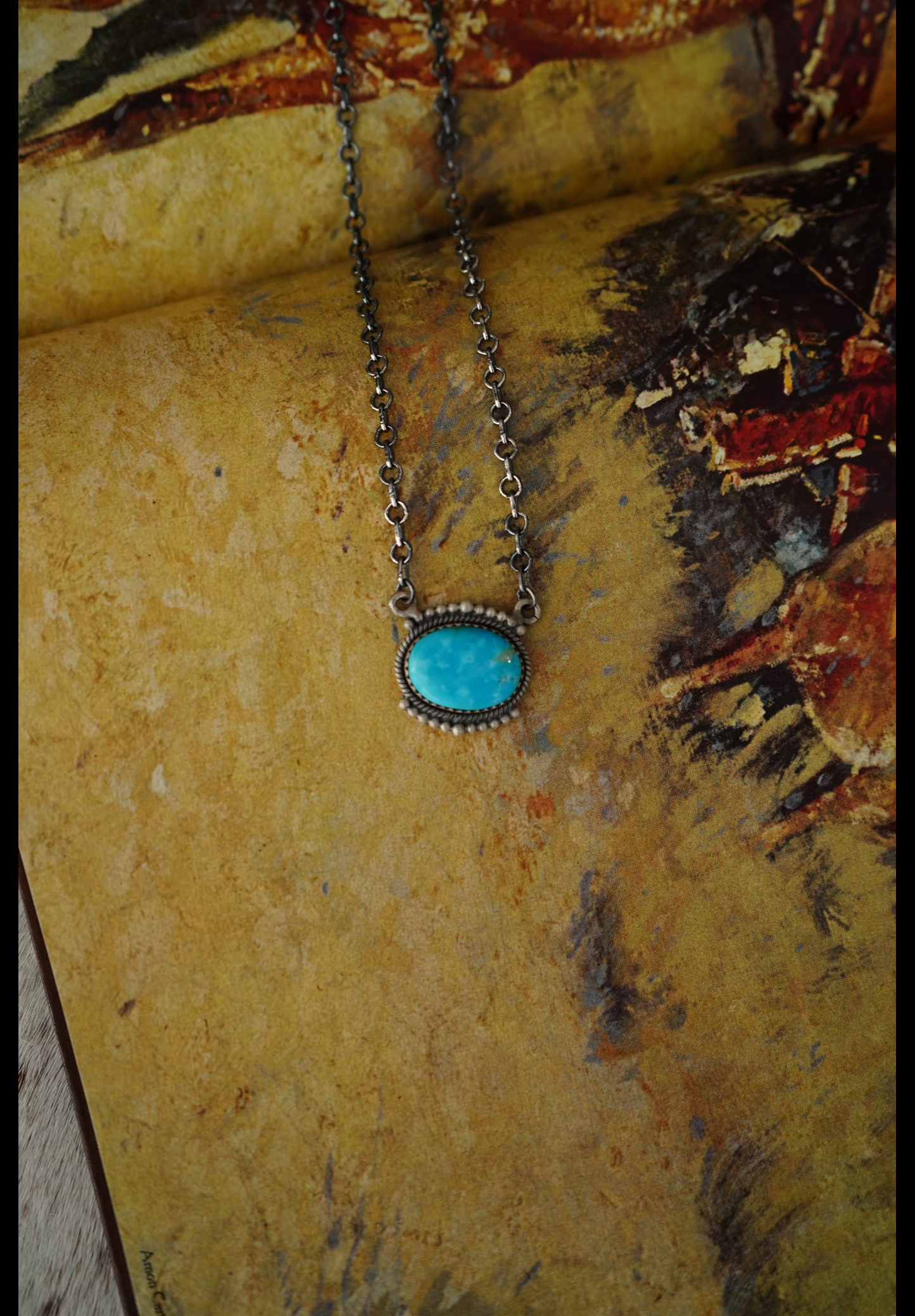 Turquoise Round Bar Necklaces