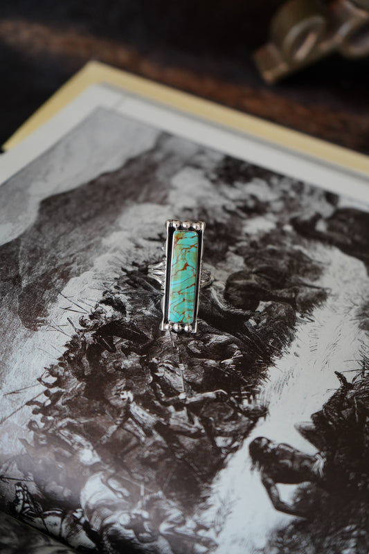 Turquoise Bar Statement Ring - Sz 11