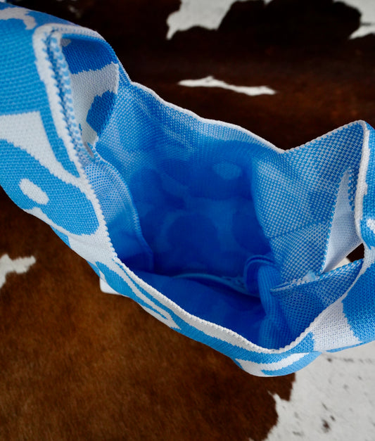 Cowgirls Cry Blue Flower Bag