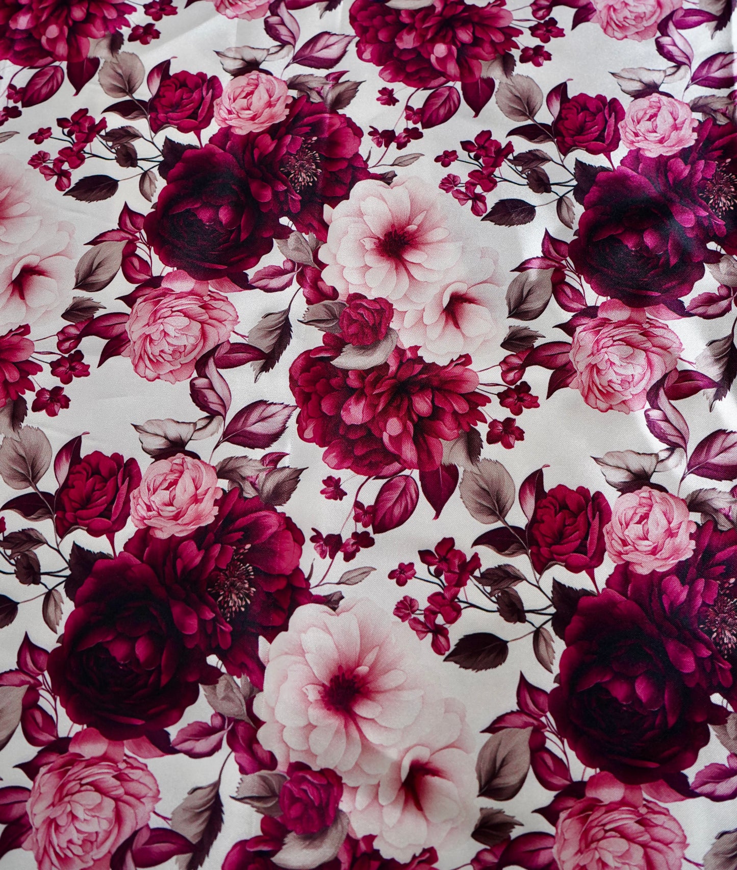 Burgundy & Tan Floral Wild Rags