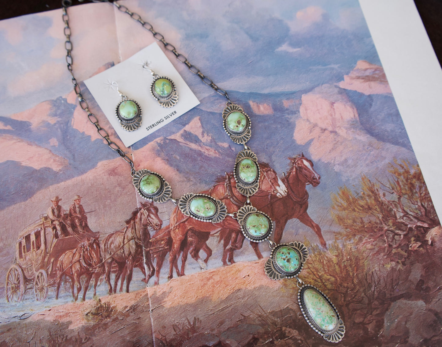Eli Skeets Handmade Sonoran Gold Necklace Set