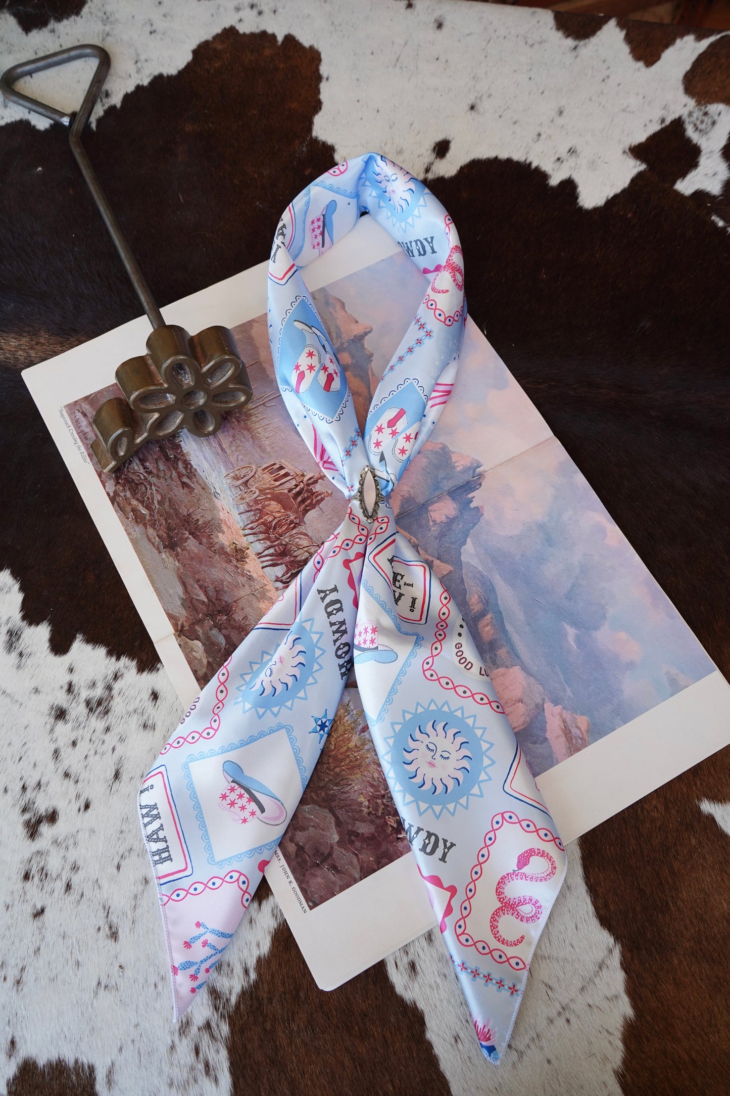 Pastel Cowgal Stamps Wild Rag