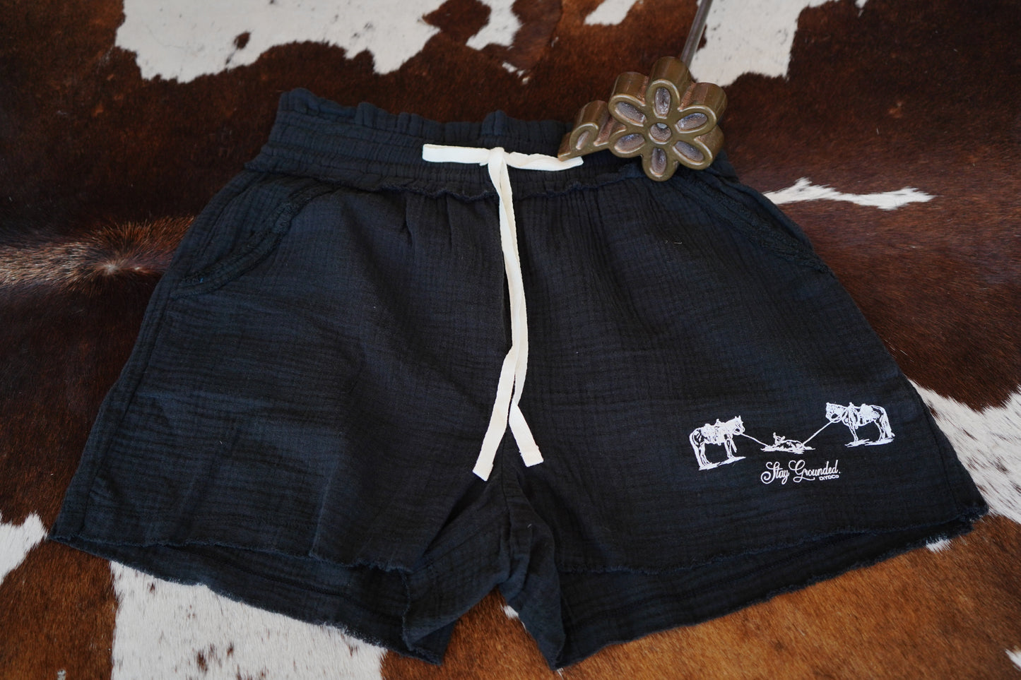 Stay Grounded Linen Shorts