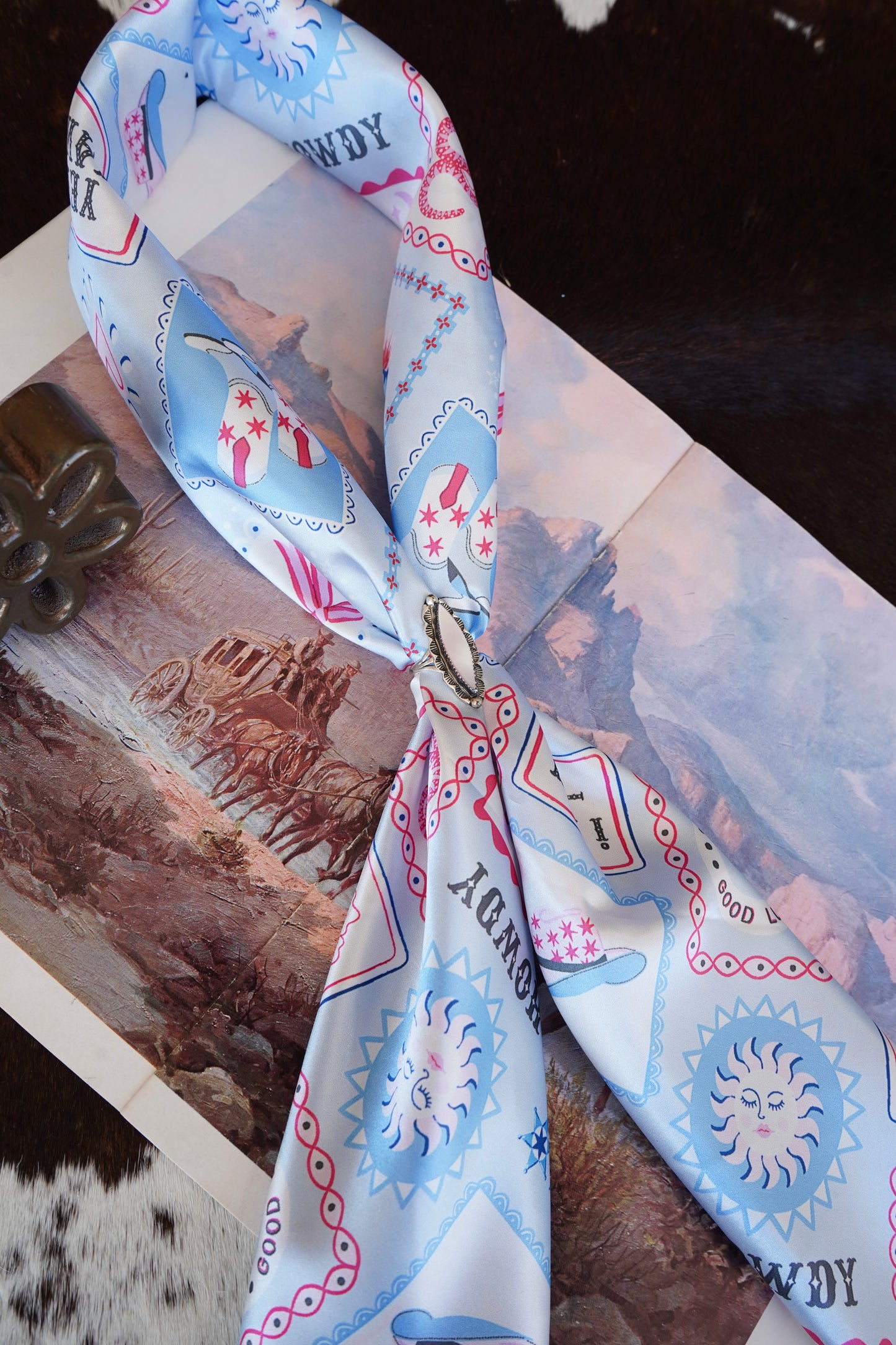 Pastel Cowgal Stamps Wild Rag