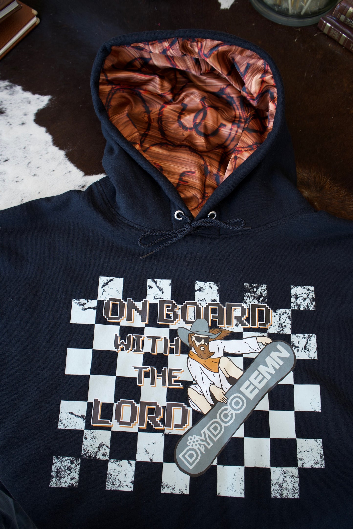 On Board With The Lord Satin Lined Hoodies