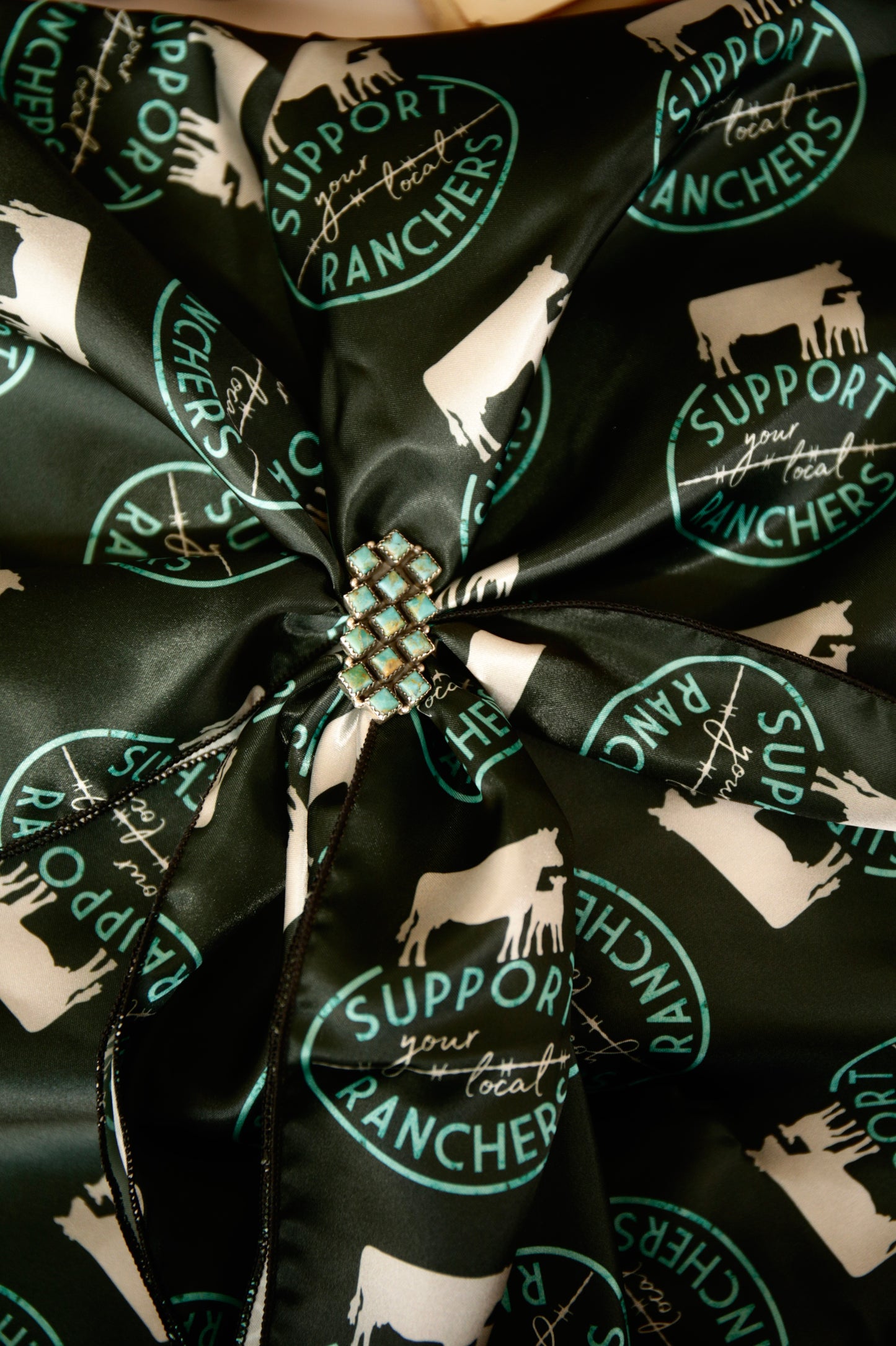 Support Your Local Ranchers Wild Rag - Turquoise