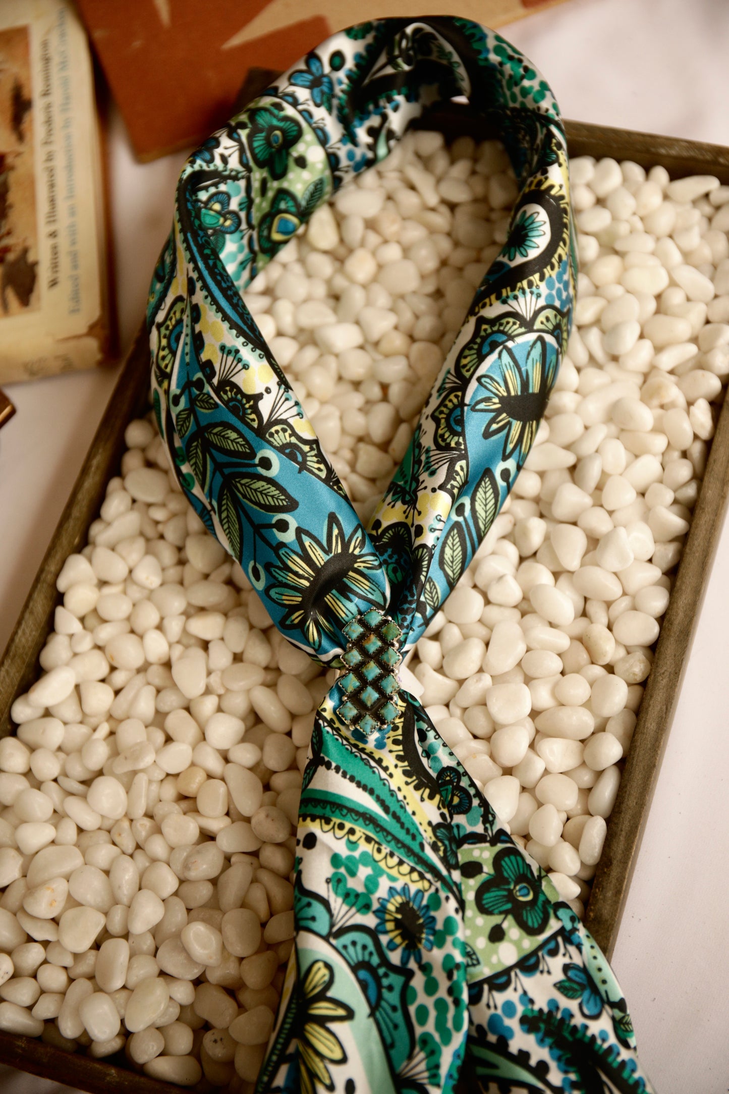 Emerald Floral Paisley Wild Rag