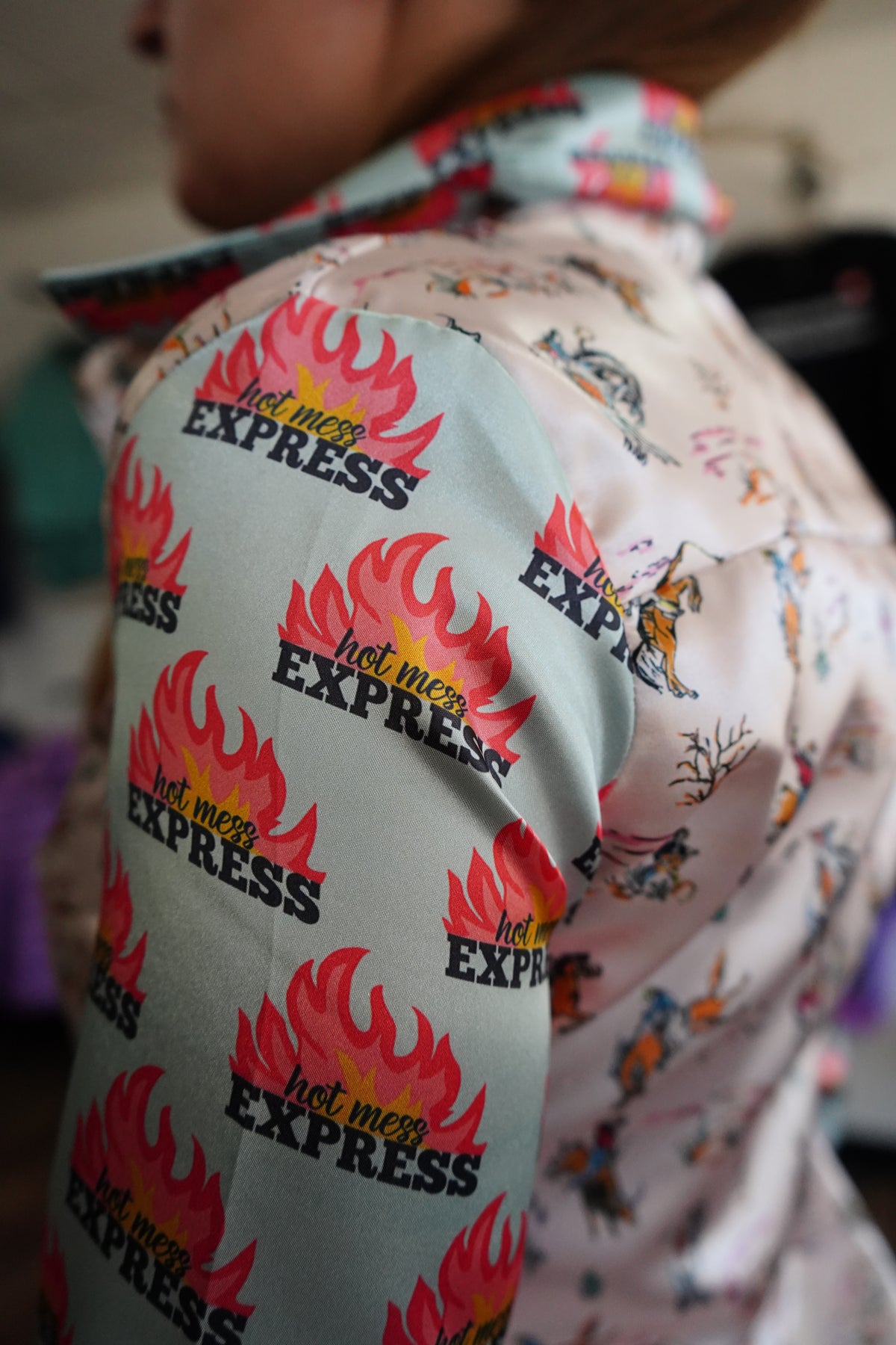 Daisy Original Bucking Scene w/ Hot Mess Express Button Down - Size 8