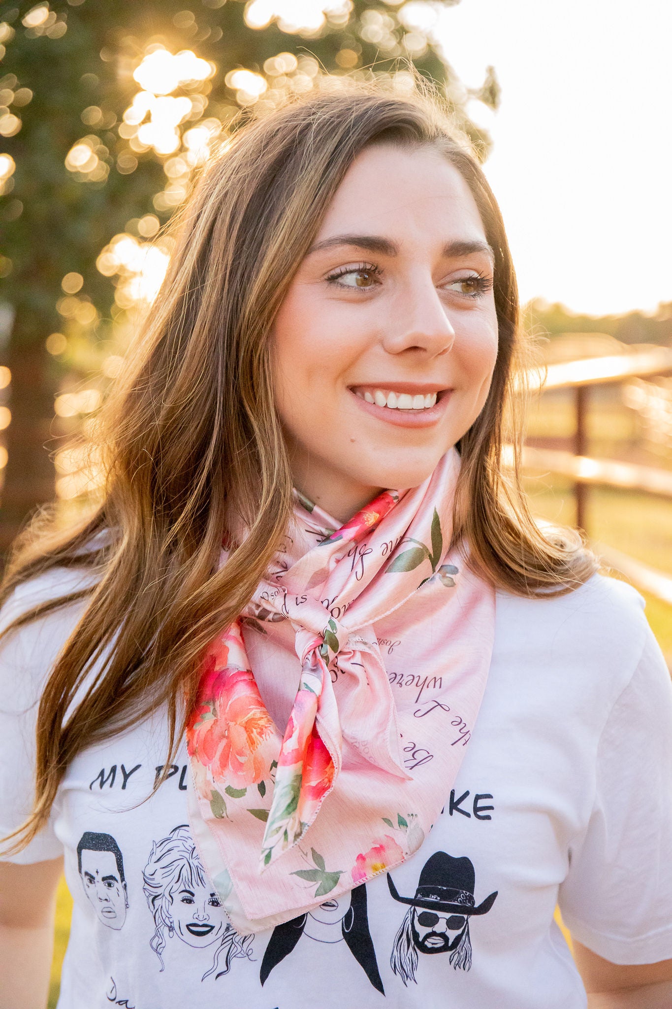 Light Pink Roses and Bible Verses Wild Rag