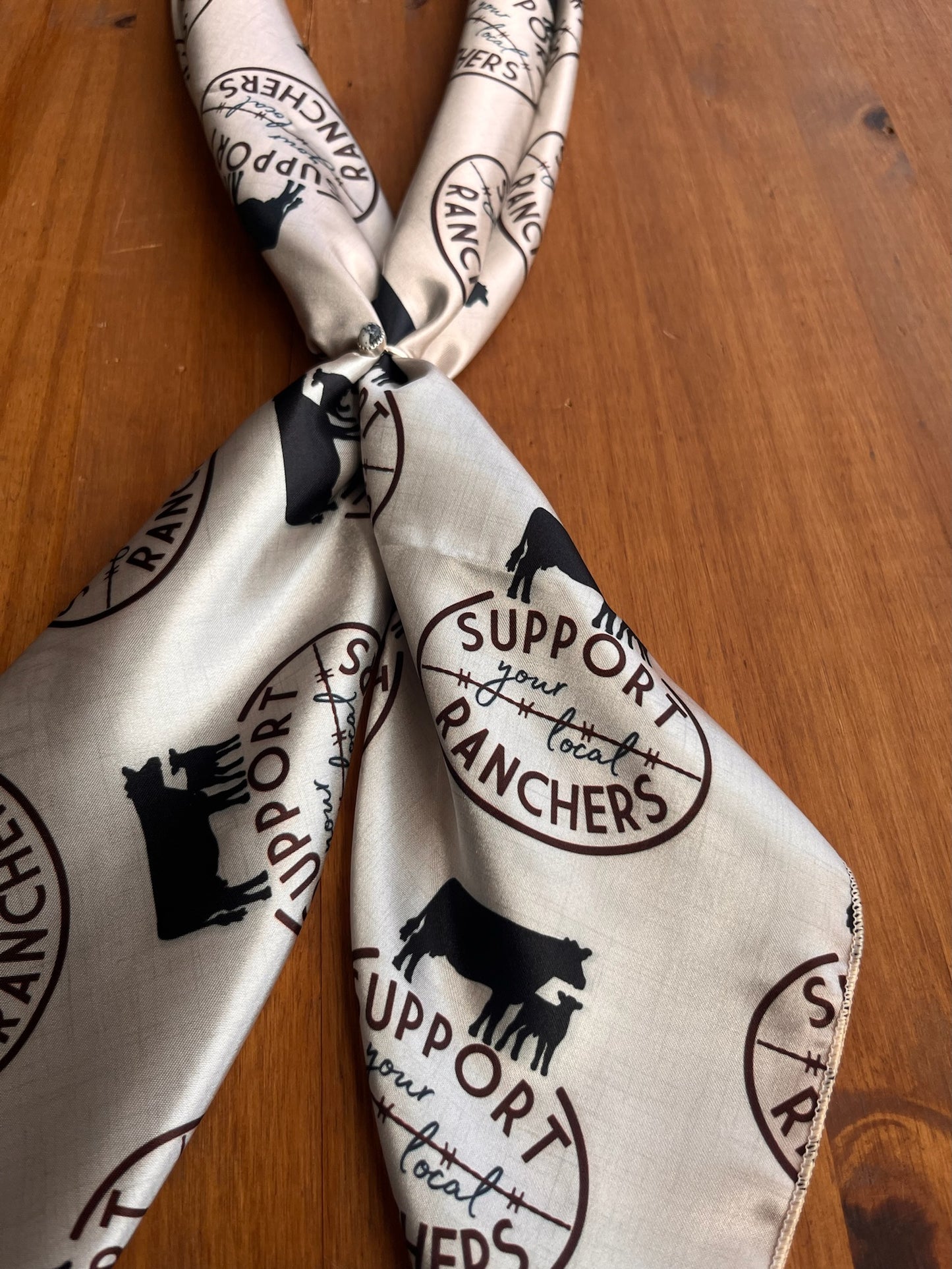 Support Your Local Ranchers Wild Rag - Maroon