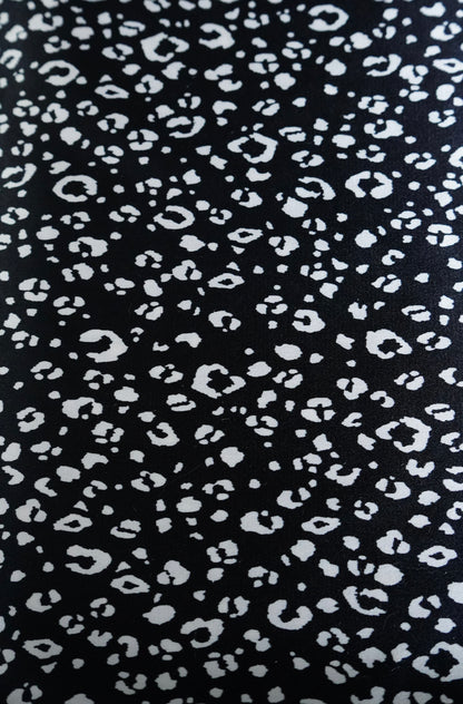 Black & Grey Dainty Cheetah Print Wild Rag