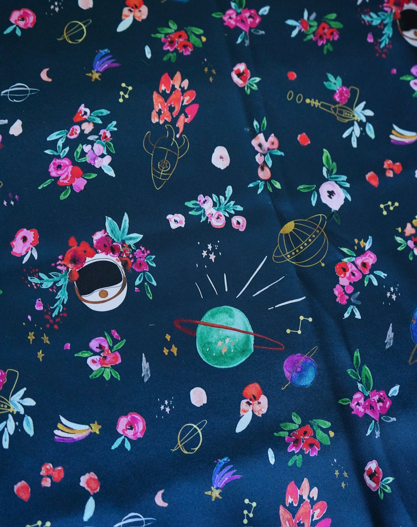 Forest Green Space Girl Wild Rag