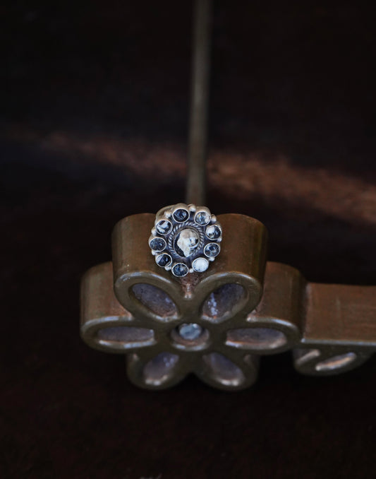 White Buffalo Cluster Ring - Adj