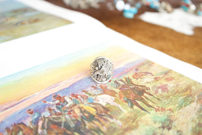 Turquoise, Sterling Silver & Red Coral Men’s Rings - Sz 9-13.5