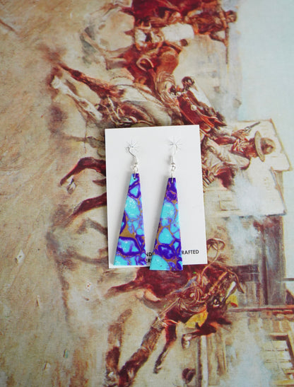 Jameson Pete Turquoise Slab Fish Hook Earrings