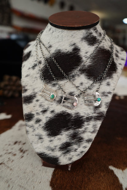 Single Stone Buckle Necklaces
