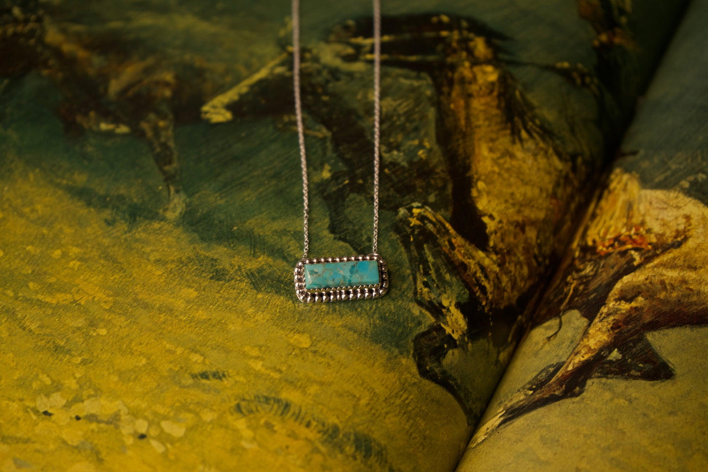 Dainty Turquoise Bar Necklaces