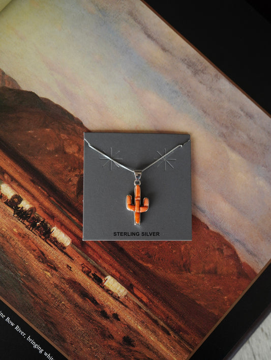 Jerold Francis Orange Spiny Cactus Necklace