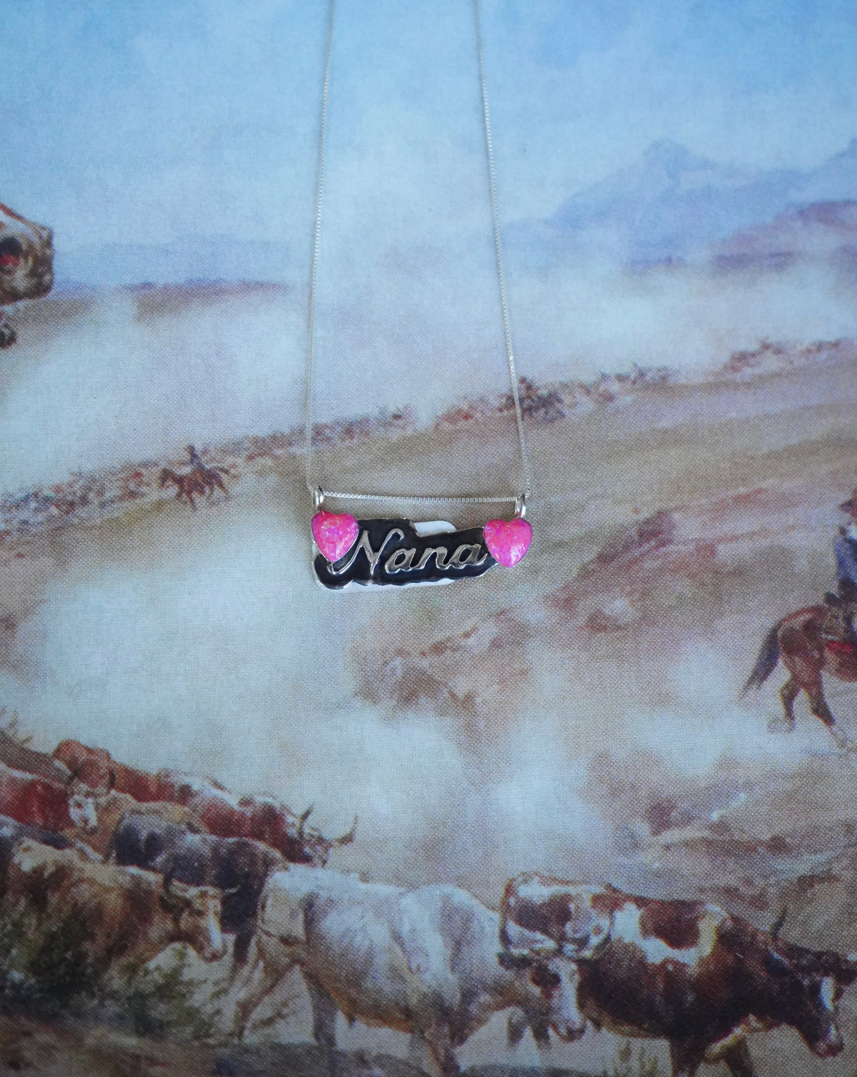 Charlene Yazzie Pink Opal Nana Necklace