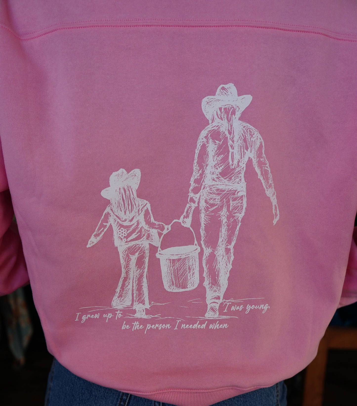 Grew Up - Zenana Gold Half Zip Pullover Sweatshirt