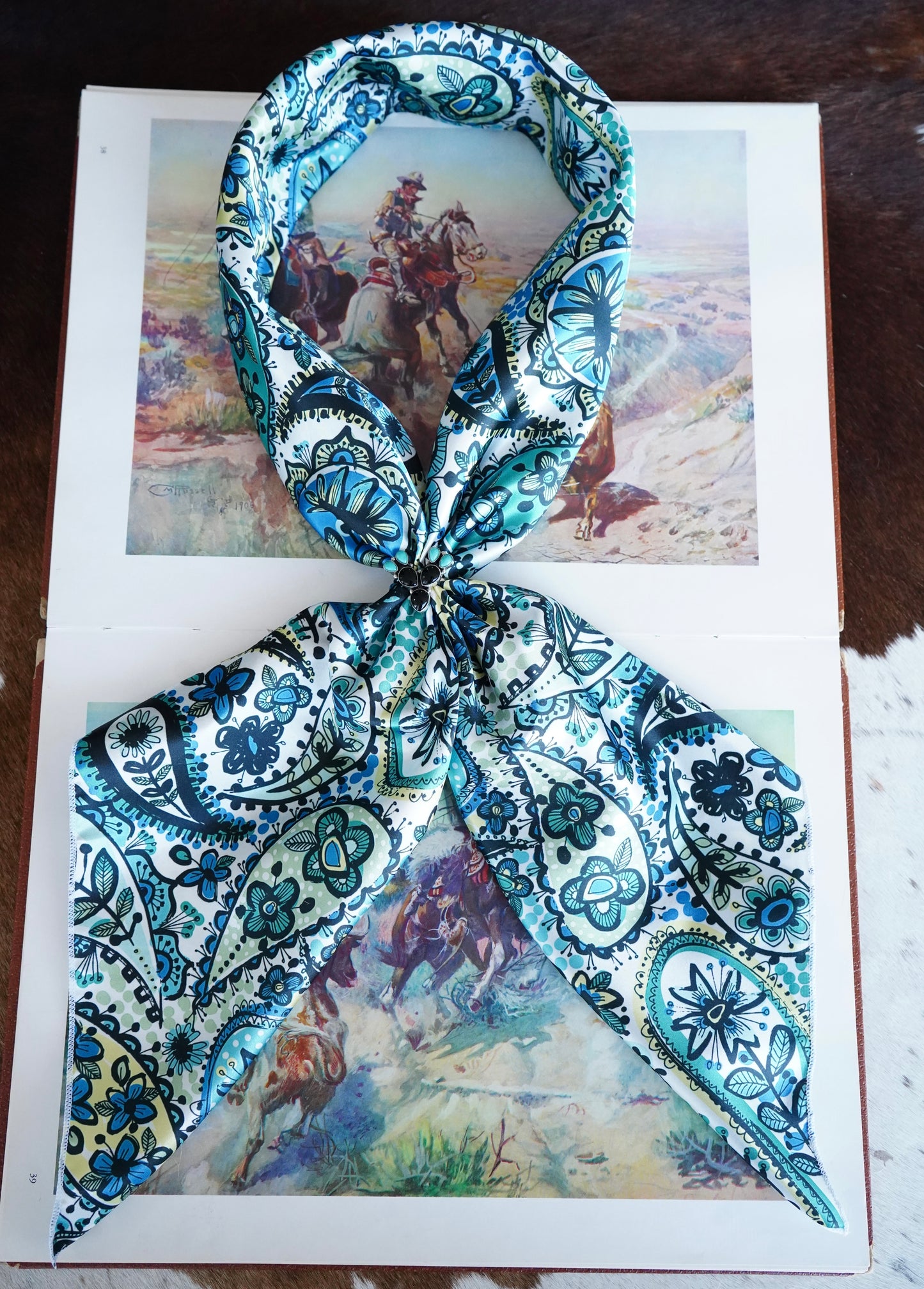 Emerald Floral Paisley Wild Rag