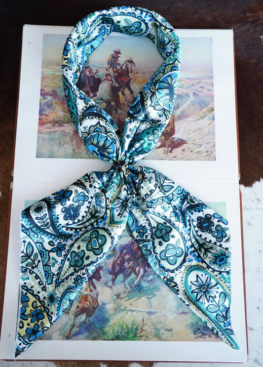 Emerald Floral Paisley Wild Rag